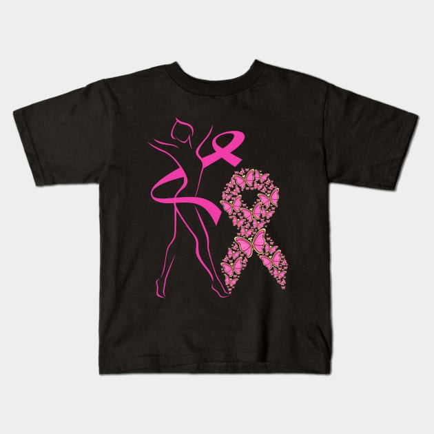 Pink  In October Kids T-Shirt by Myartstor 